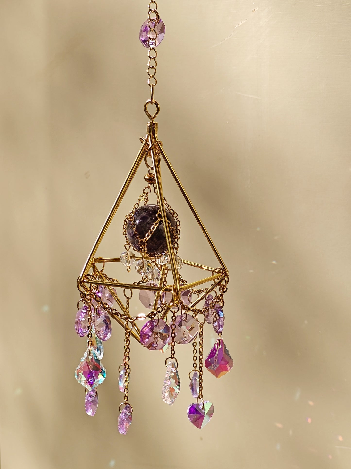 Amethyst Love Sphere Sun Catcher