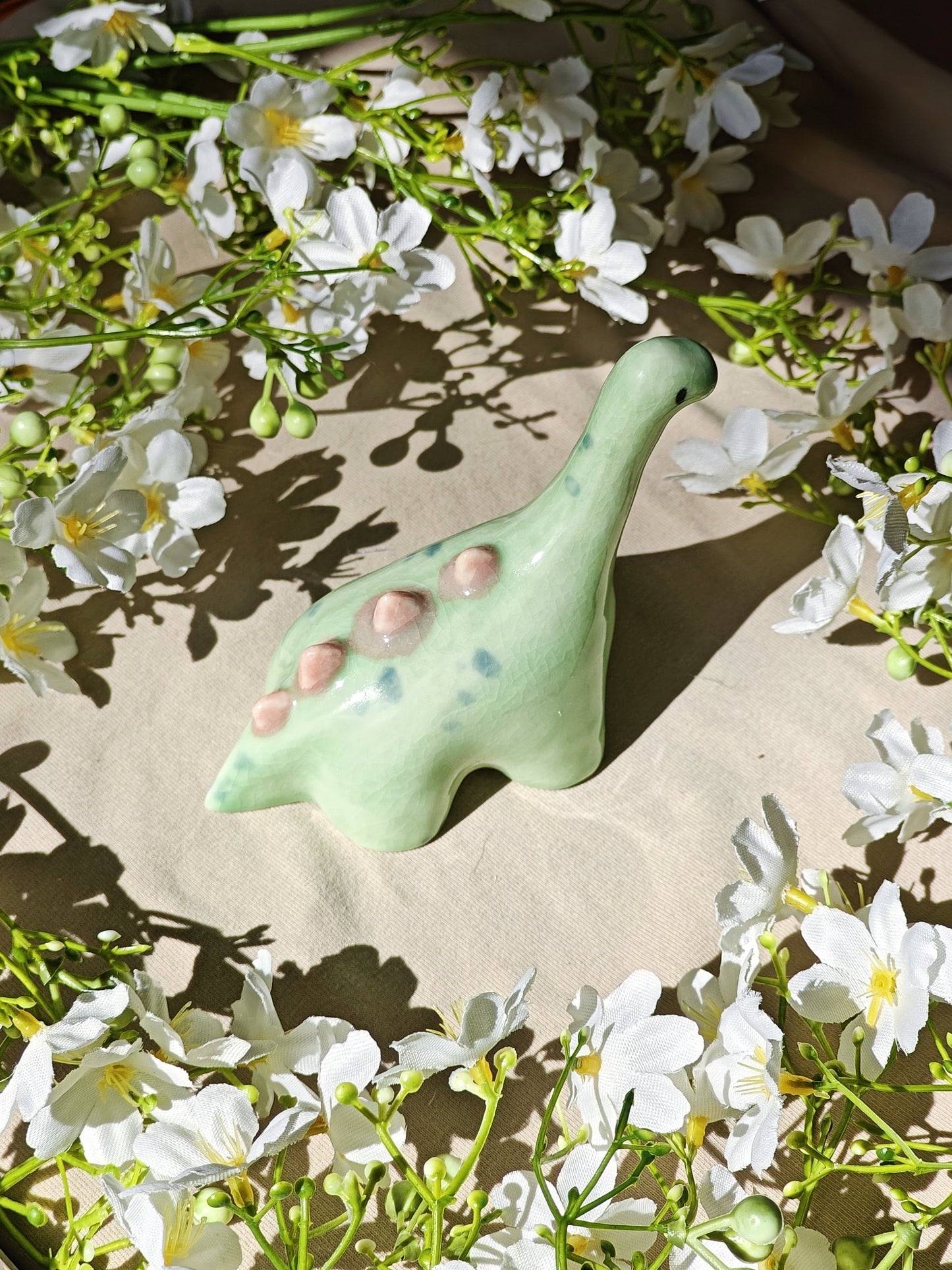 Green Dino Ceramic Ring Holder