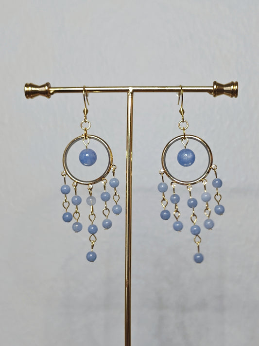 Natural Stone Waterfall Earrings