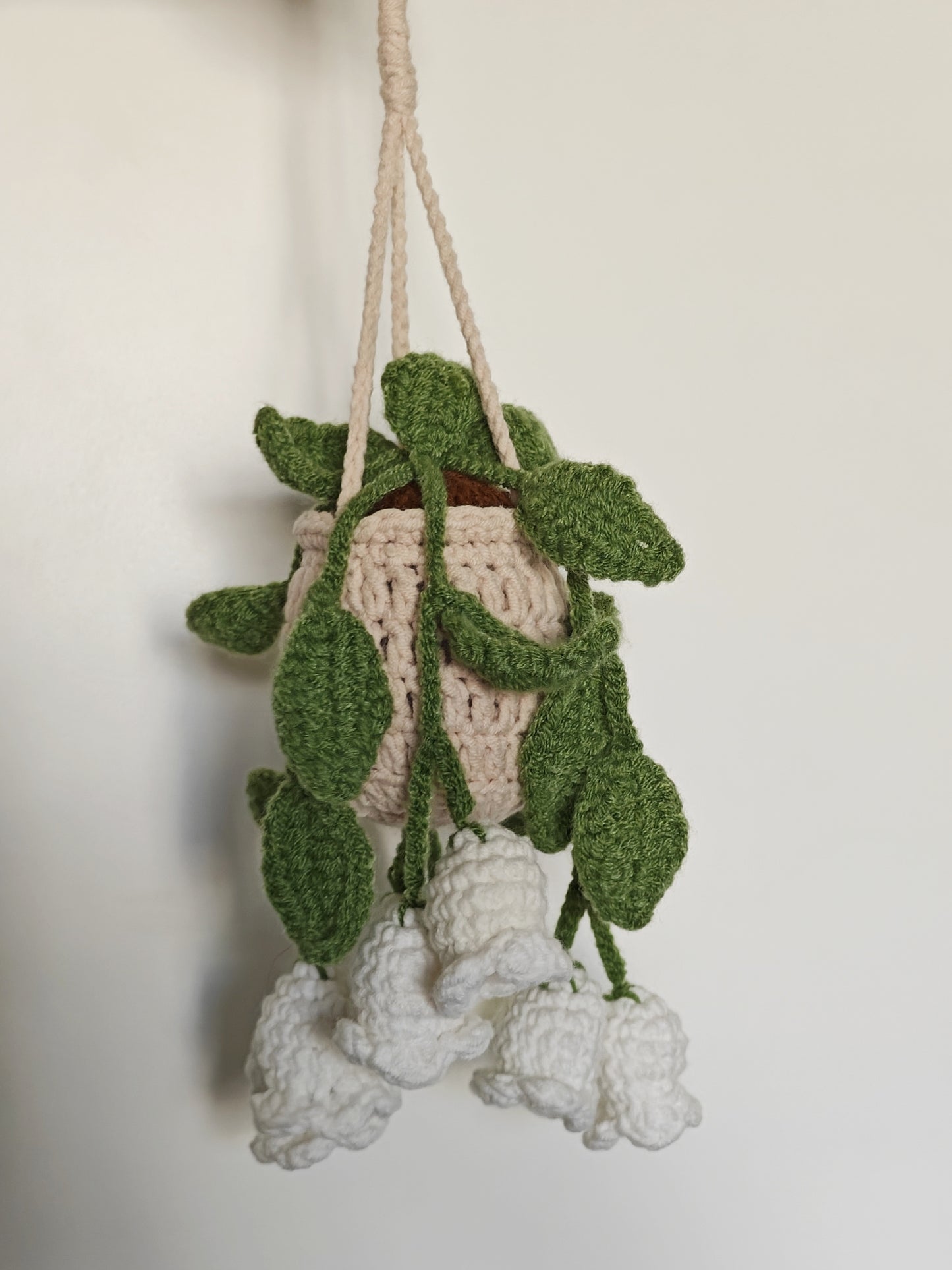 Crochet Lily of the Valley Pot