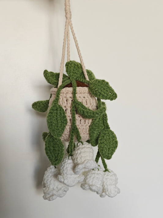 Crochet Lily of the Valley Pot