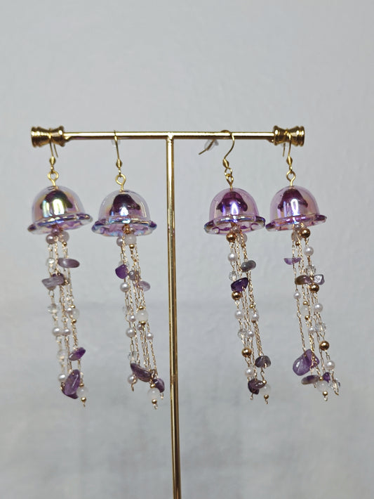 Amethyst Princess Jellyfish Earrings