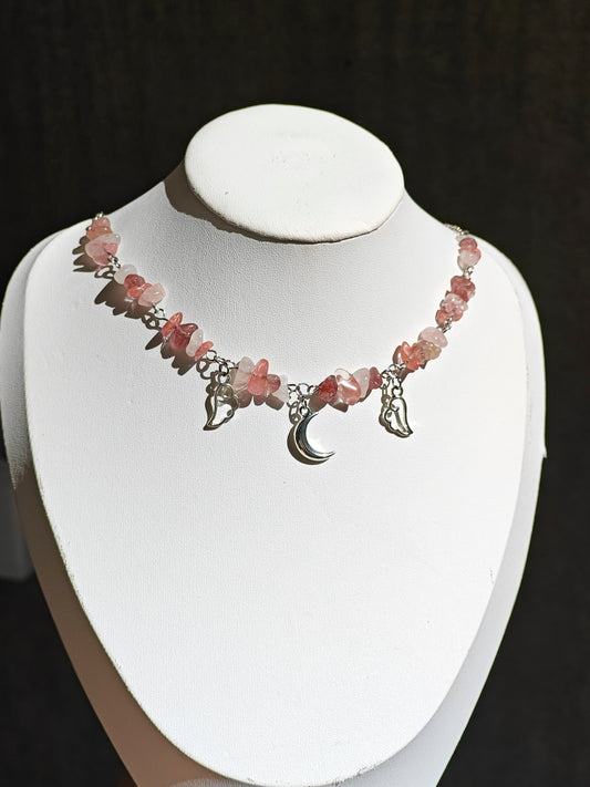 Strawberry Quartz Day Dream Necklace