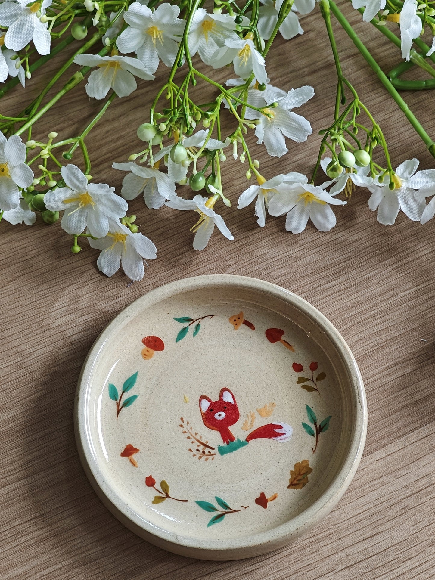Forest Fox Ceramic Trinket Dish