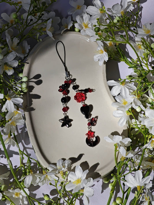 Black Moon Handmade Phone Charm