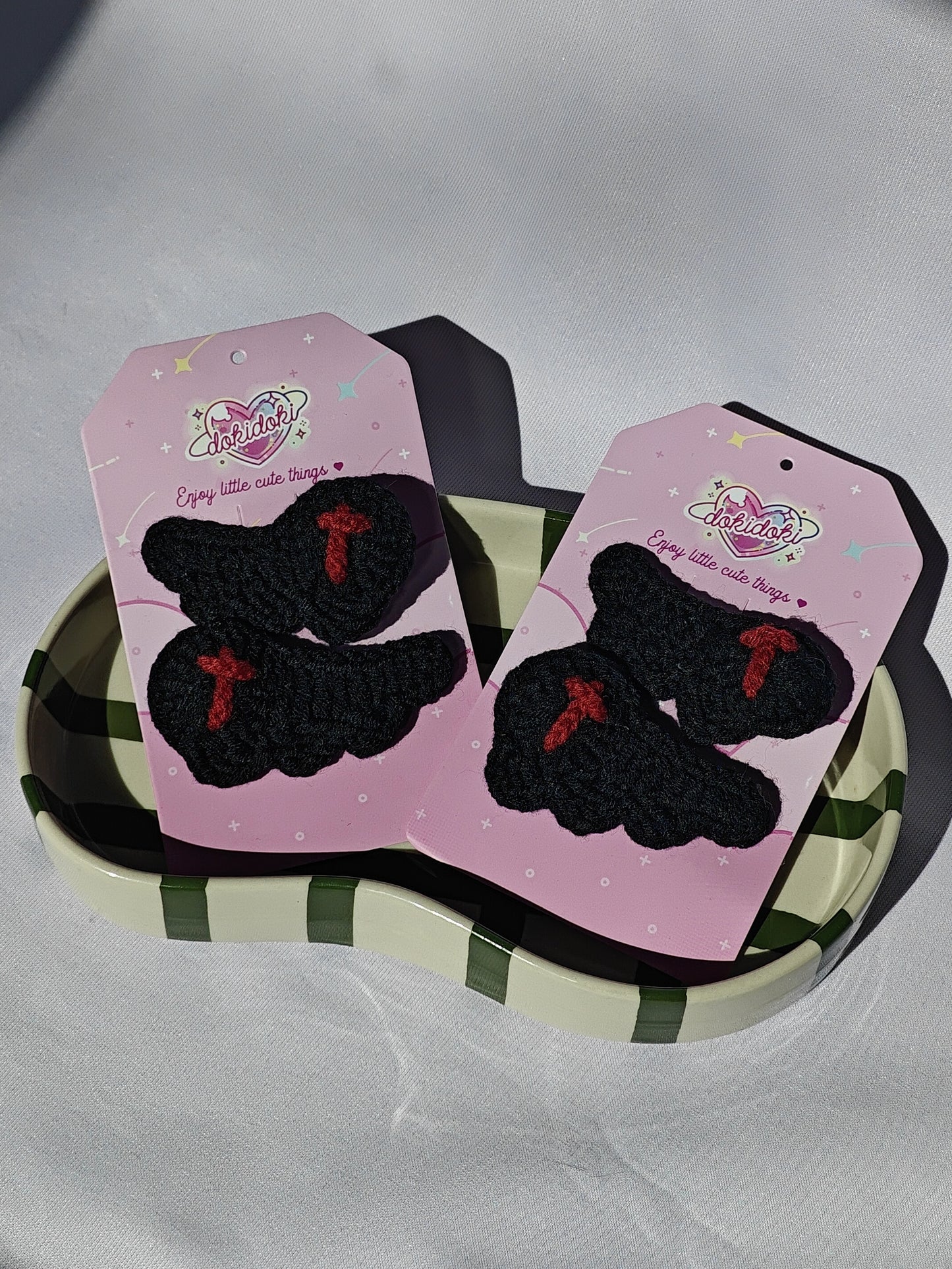 Devil Wings Crochet Hairpin Set