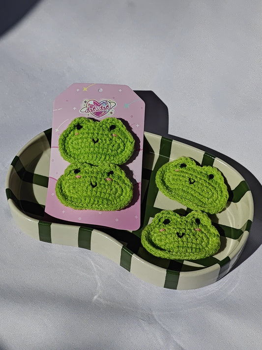 Froggy Crochet Hairpin Set