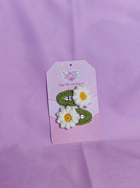 Daisy Crochet Hairpin Set