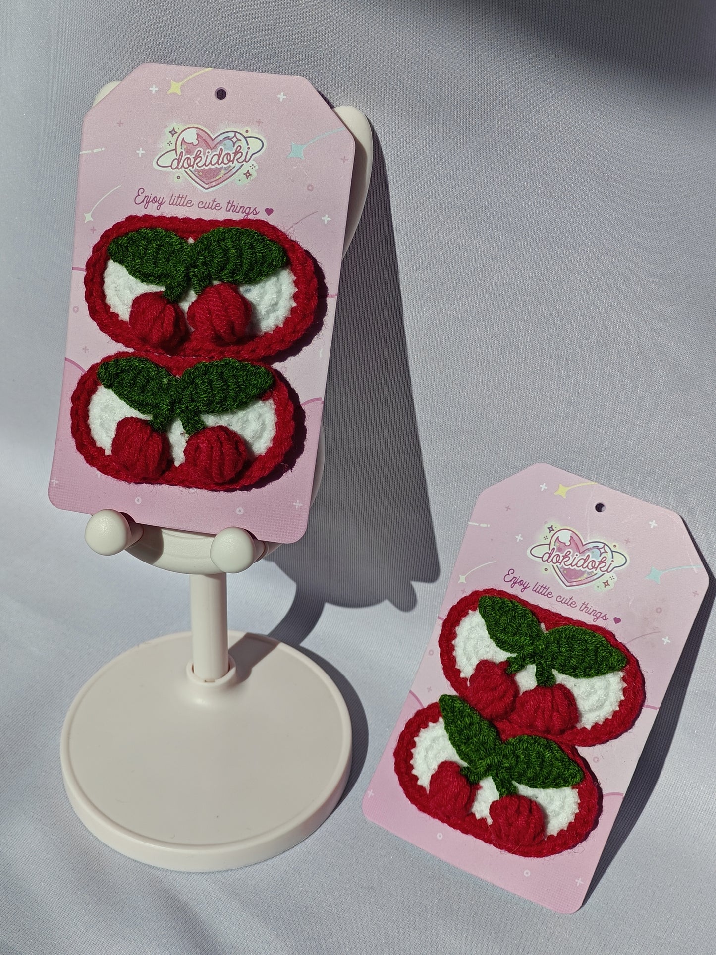 Cherry Crochet Hairpin Set