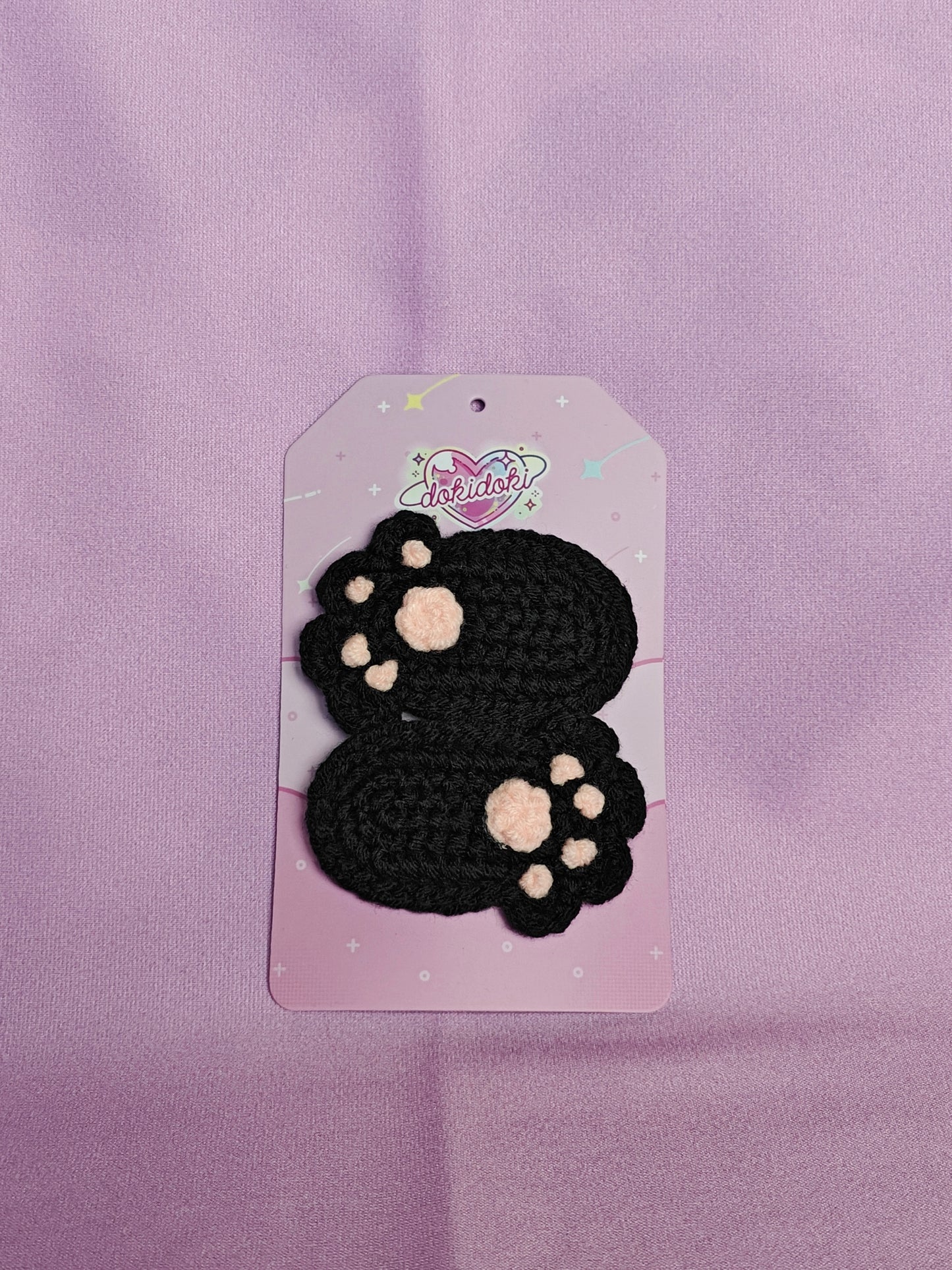 Cat Paw Crochet Hairpin Set