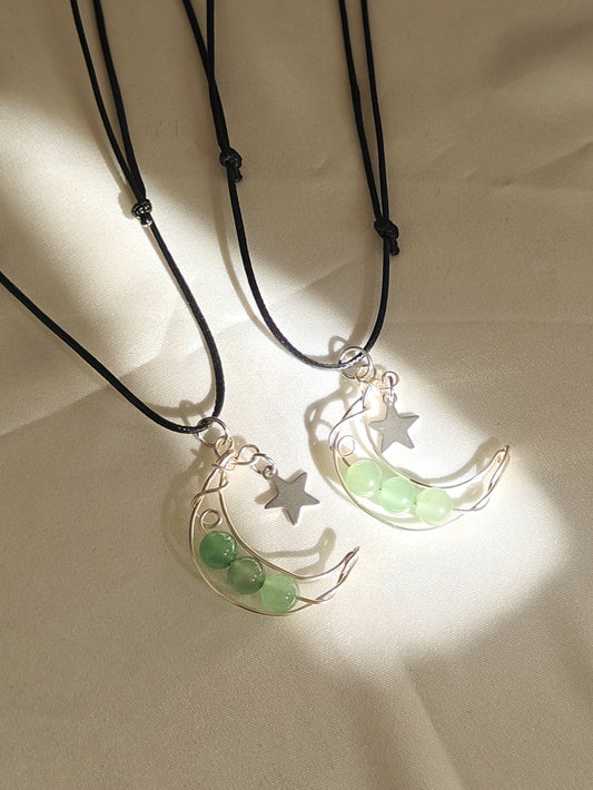 Aventurine Moon Necklace