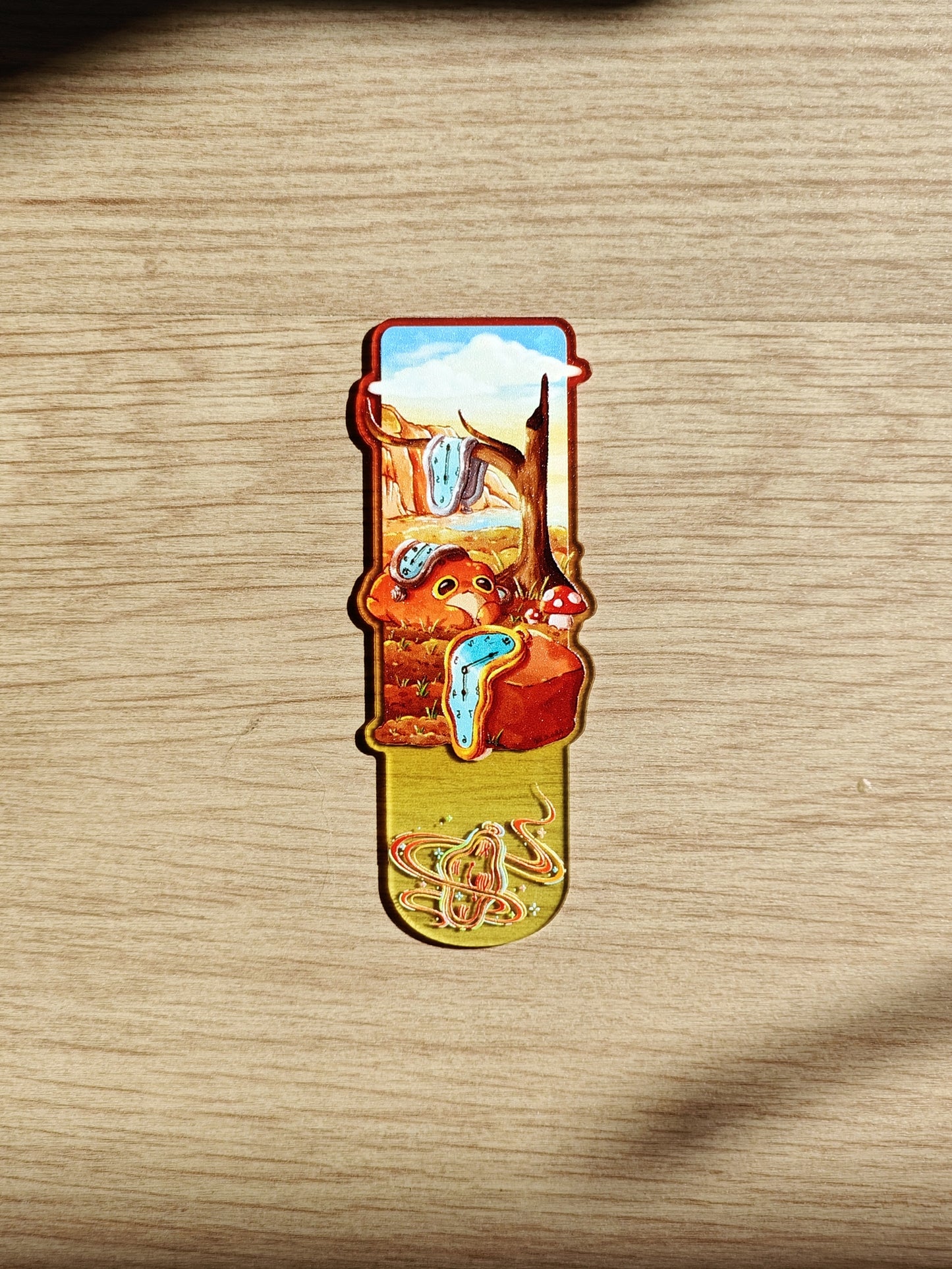 "The Melting Clock" Froggy Bookmark