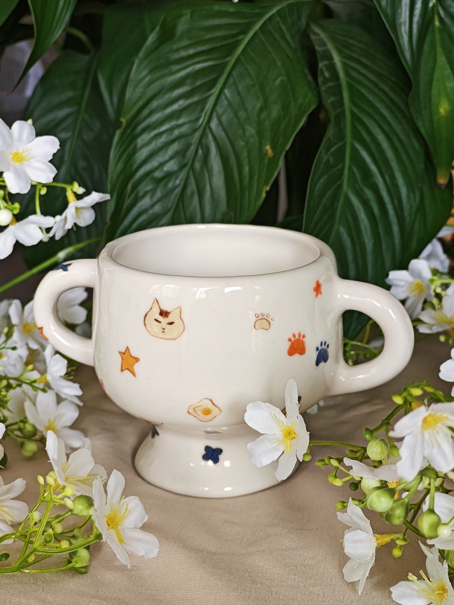 Best Cat Mom Ceramic Trophy
