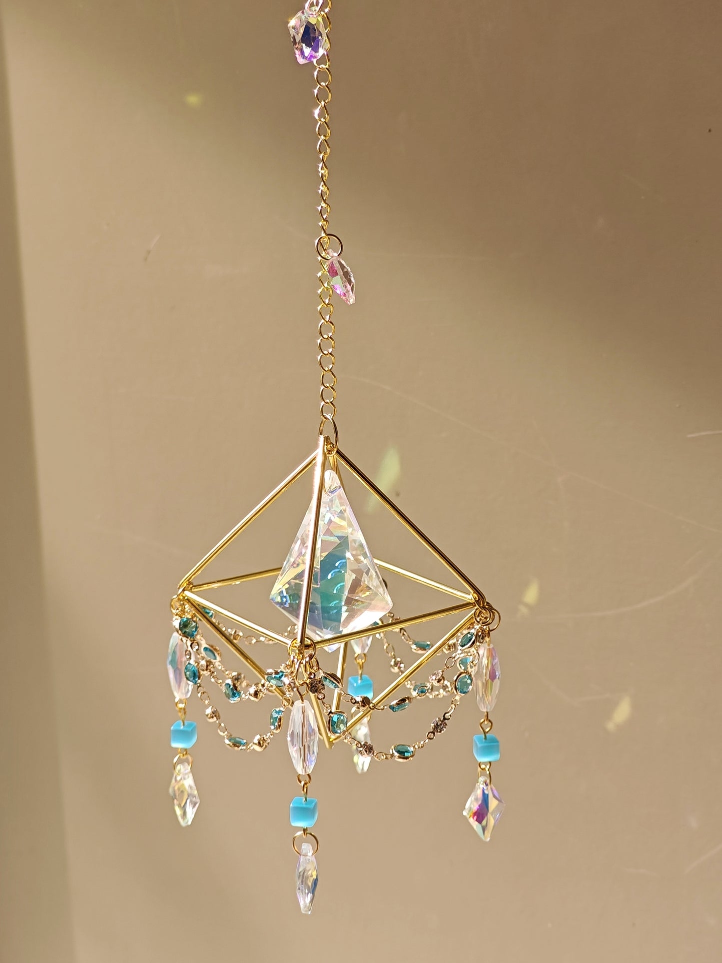 Cyan Amulet Sun Catcher