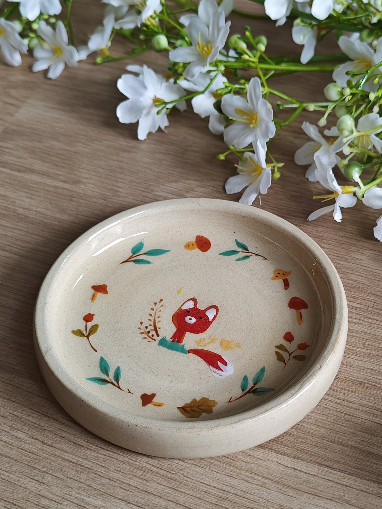 Forest Fox Ceramic Trinket Dish