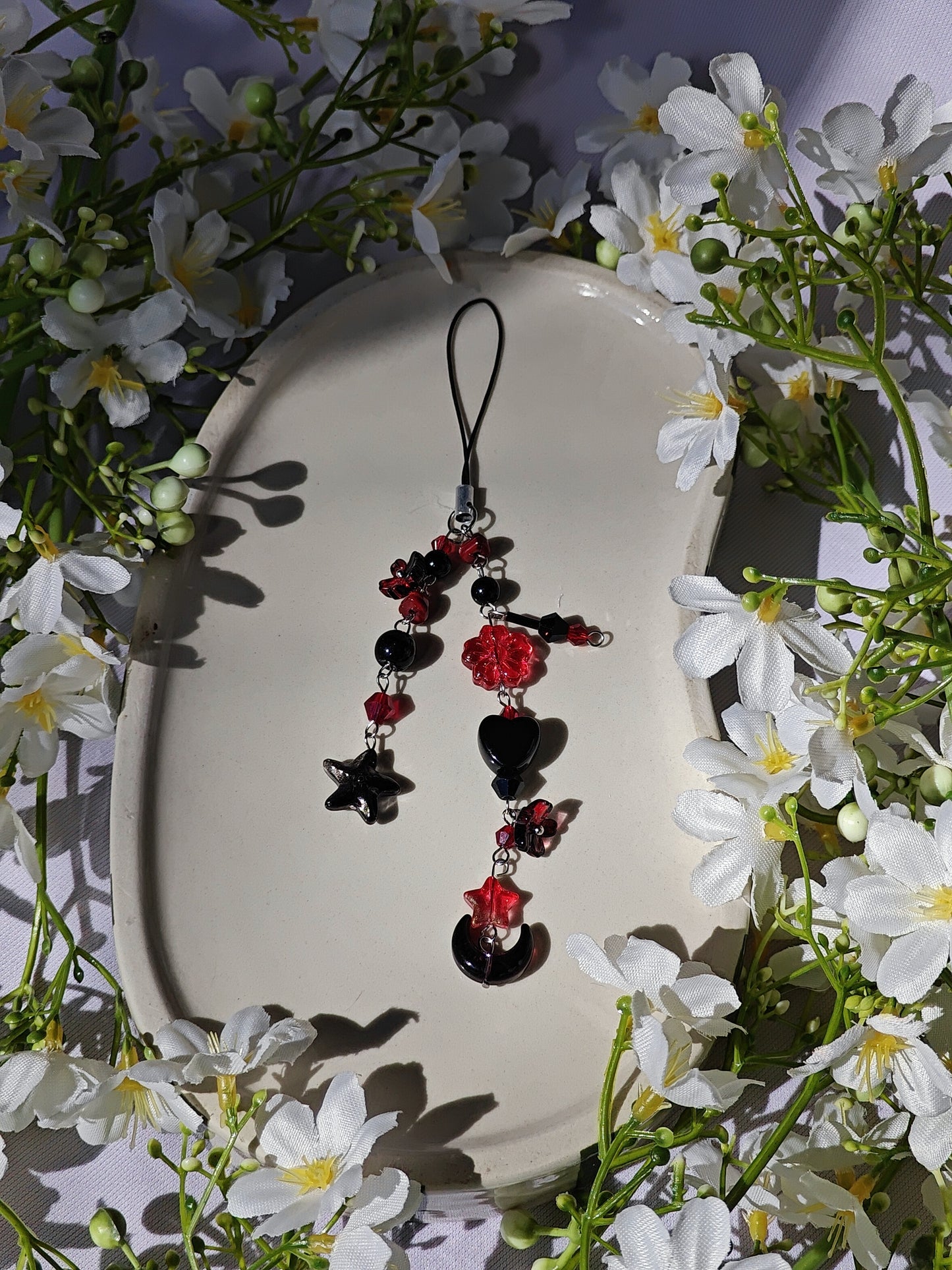Black Moon Handmade Phone Charm