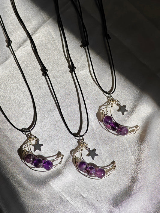 Amethyst Moon Necklace