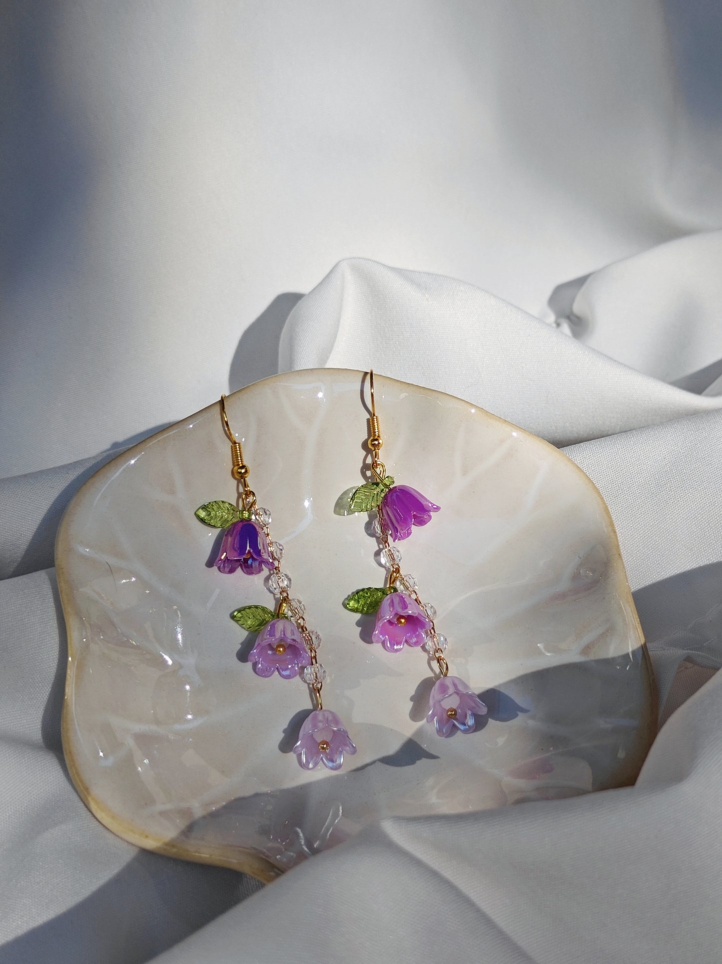 Lilac Flower Drop earrings