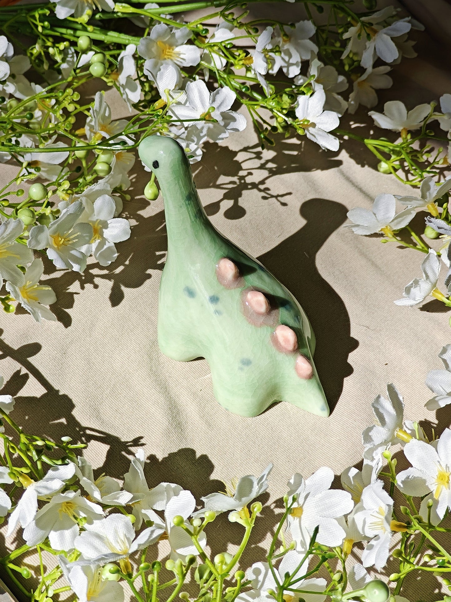 Green Dino Ceramic Ring Holder