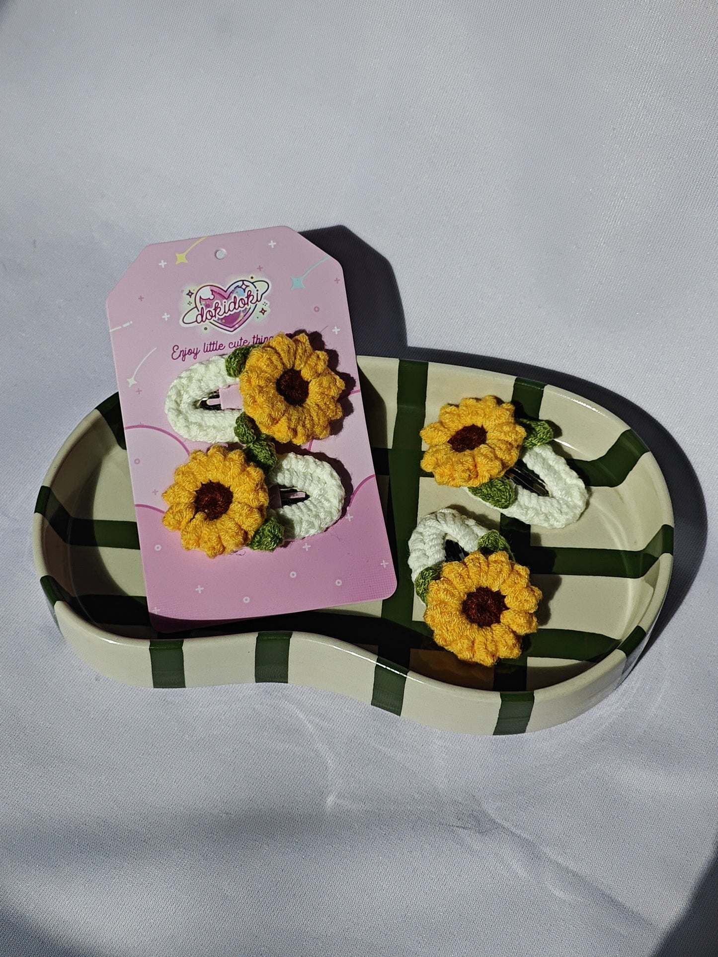 Sun Flower Crochet Hairpin Set