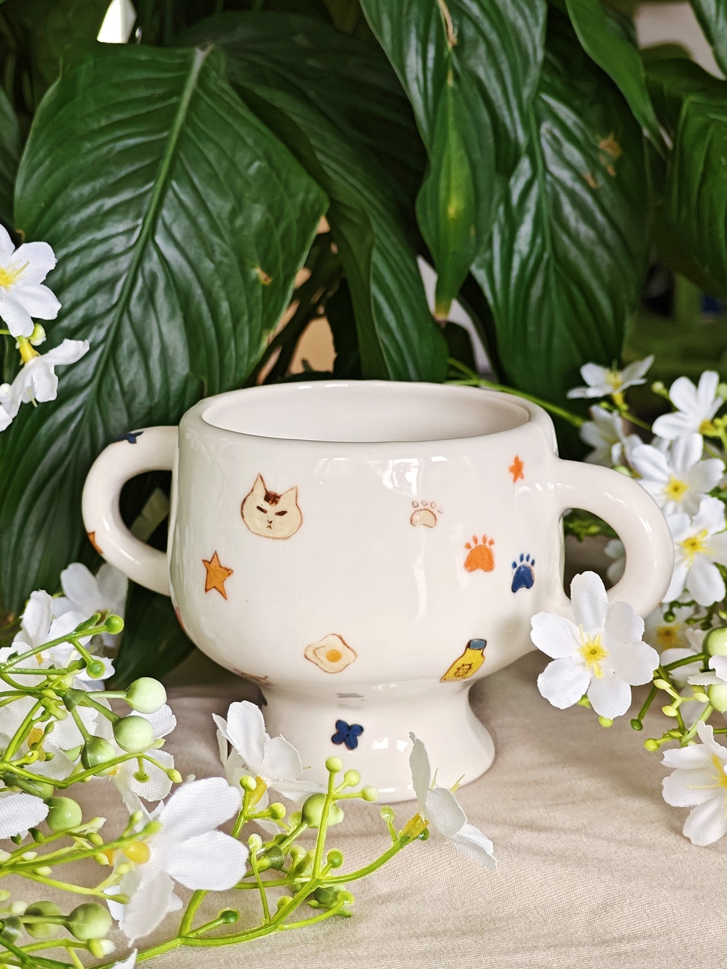 Best Cat Mom Ceramic Trophy
