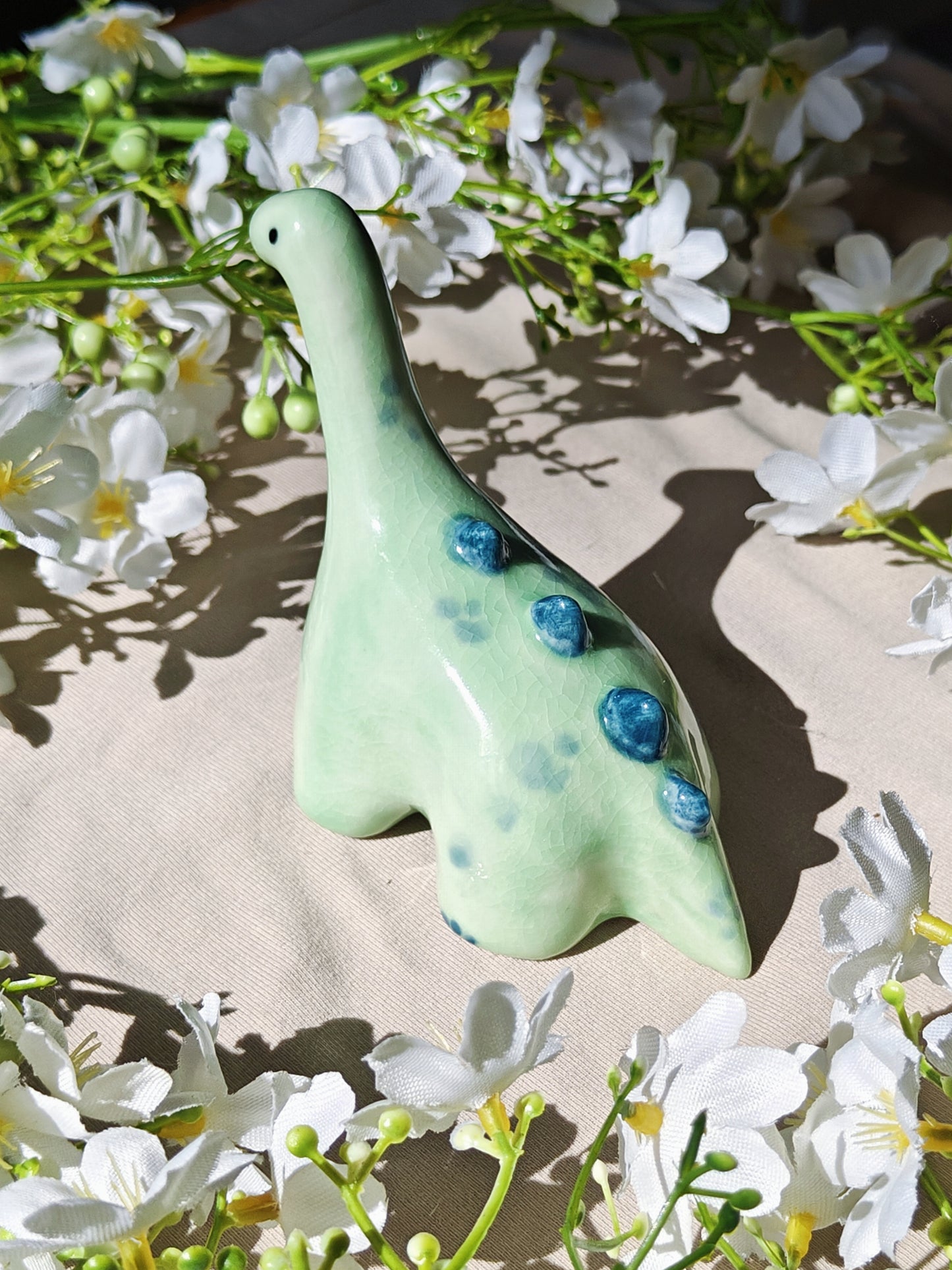 Green Dino Ceramic Ring Holder