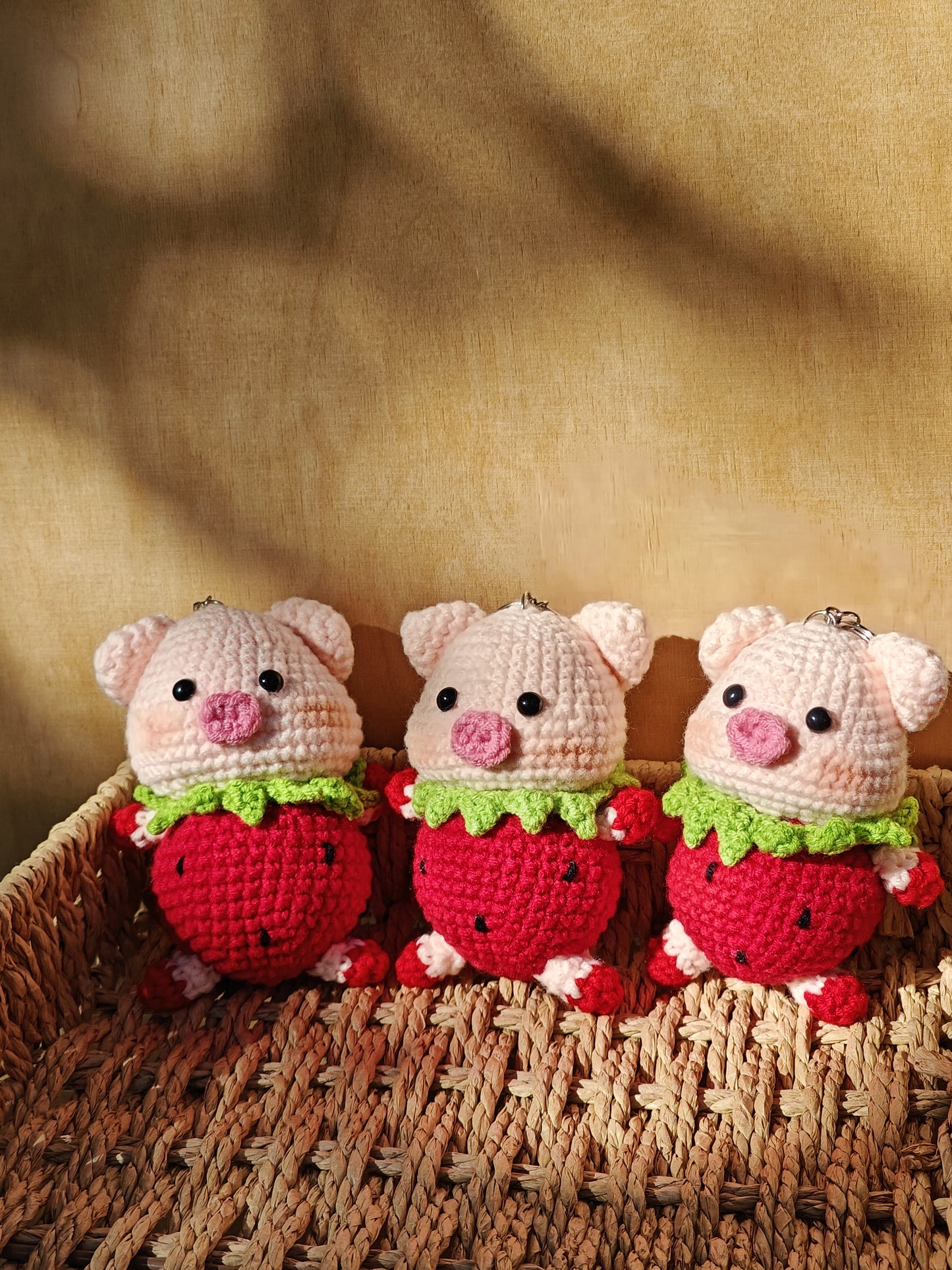 Crochet Strawberry Pig