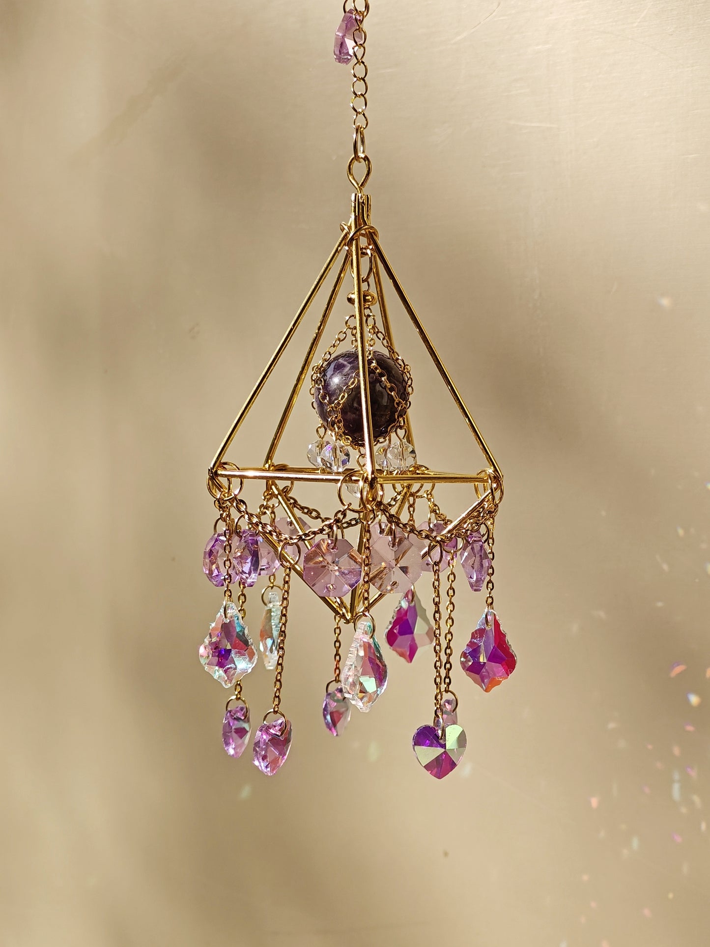 Amethyst Love Sphere Sun Catcher