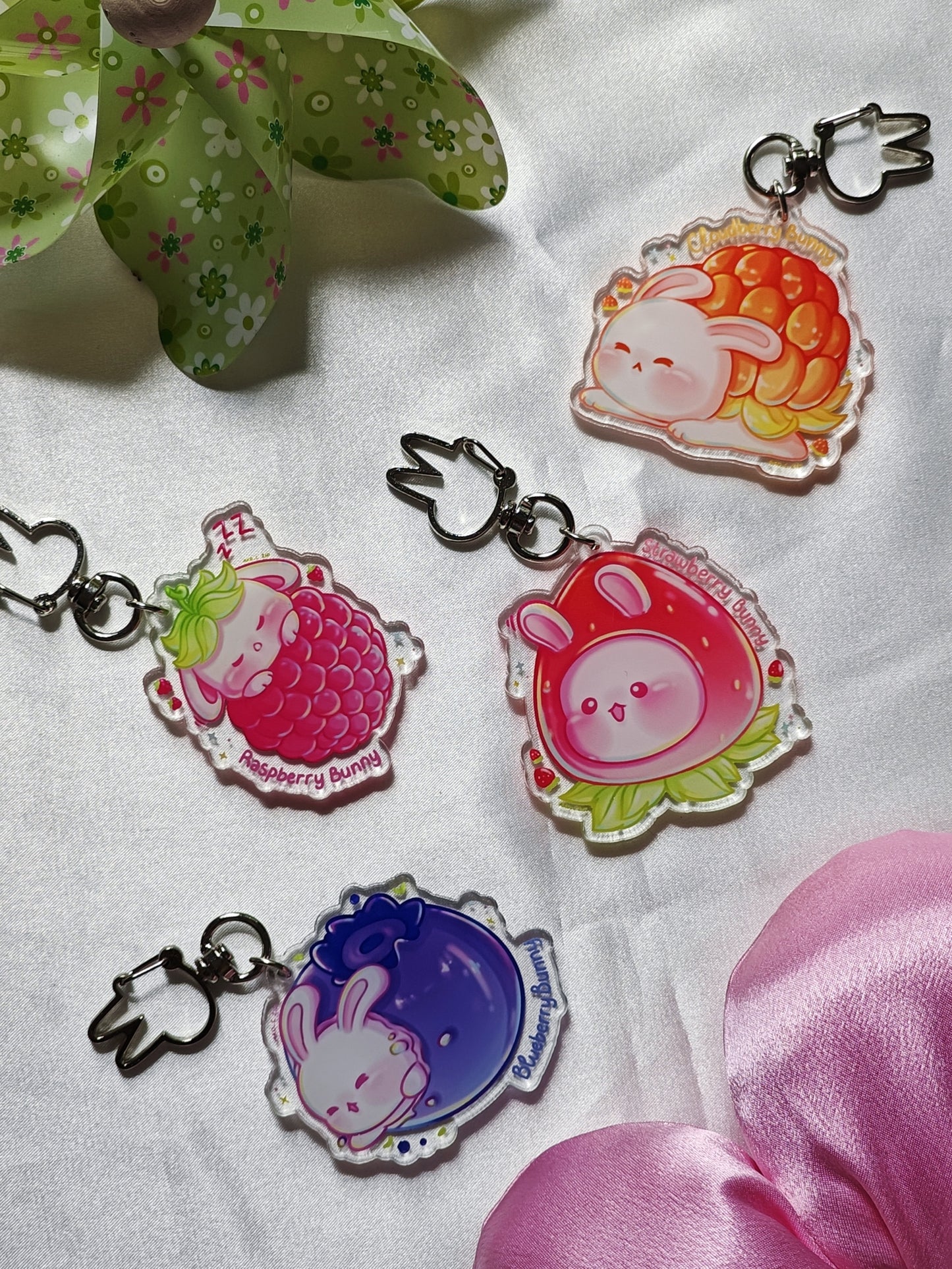 Berry Bunny Keychain