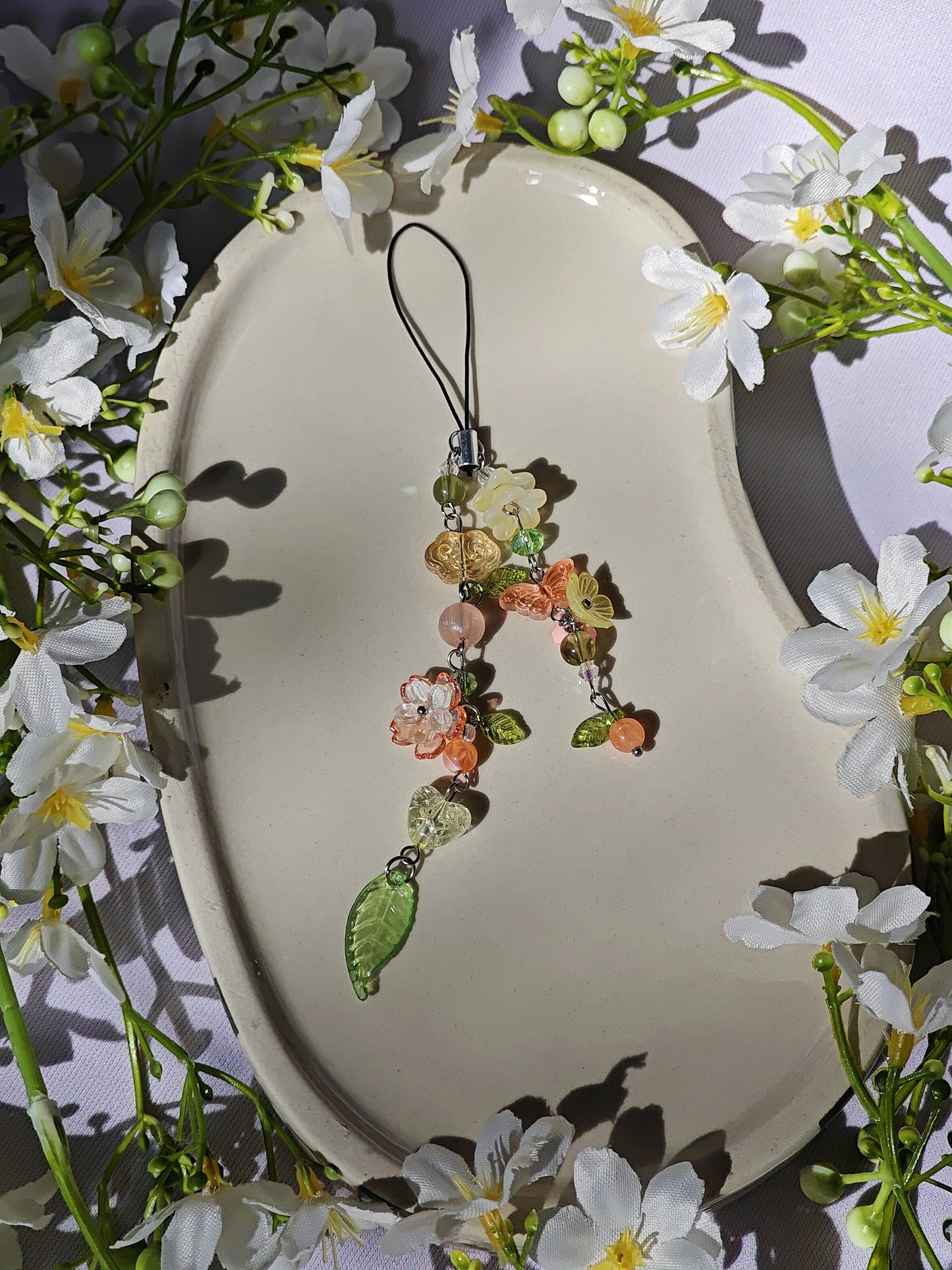 Orange Blossom Handmade Phone Charm