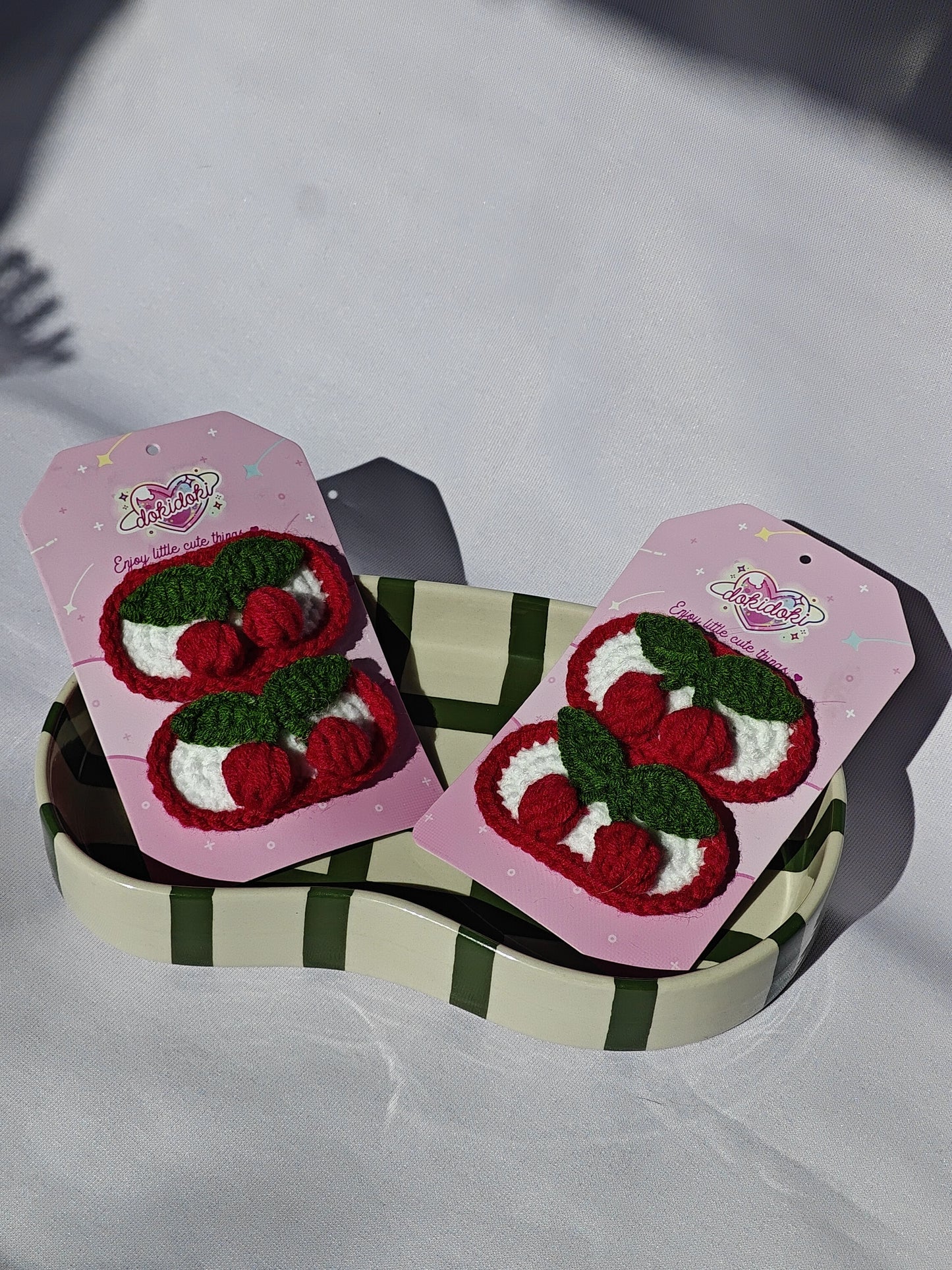 Cherry Crochet Hairpin Set