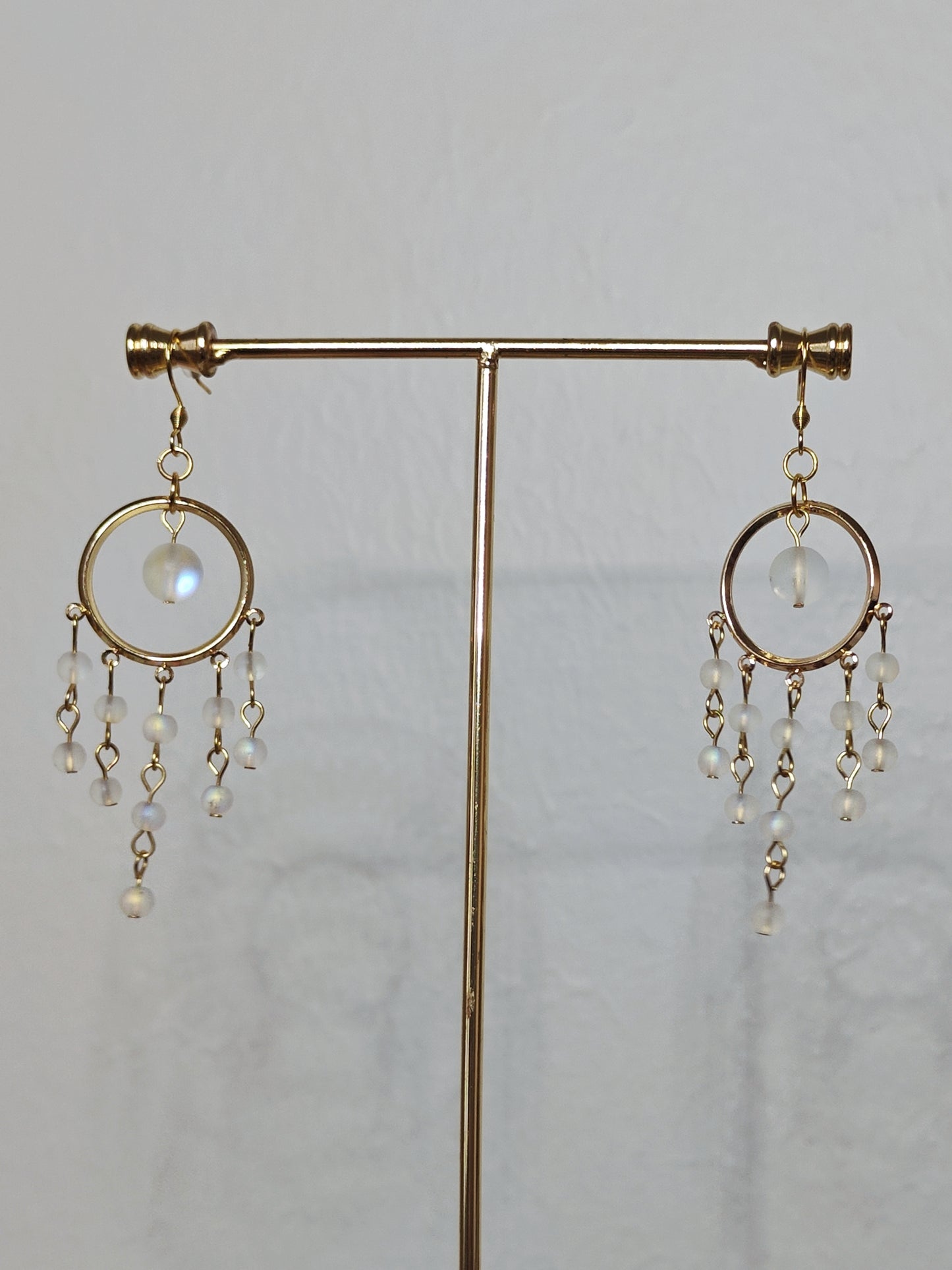Natural Stone Waterfall Earrings