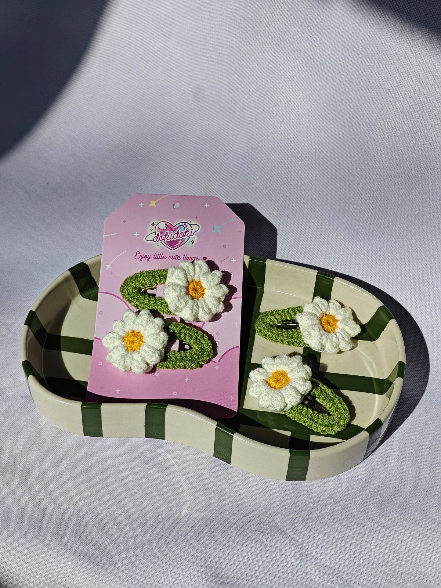 Daisy Crochet Hairpin Set