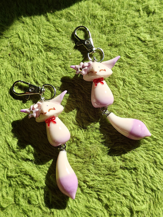 Ei Fox Handmade Clay Keychain