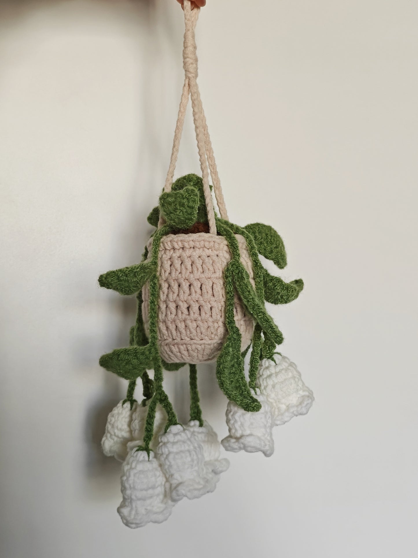 Crochet Lily of the Valley Pot