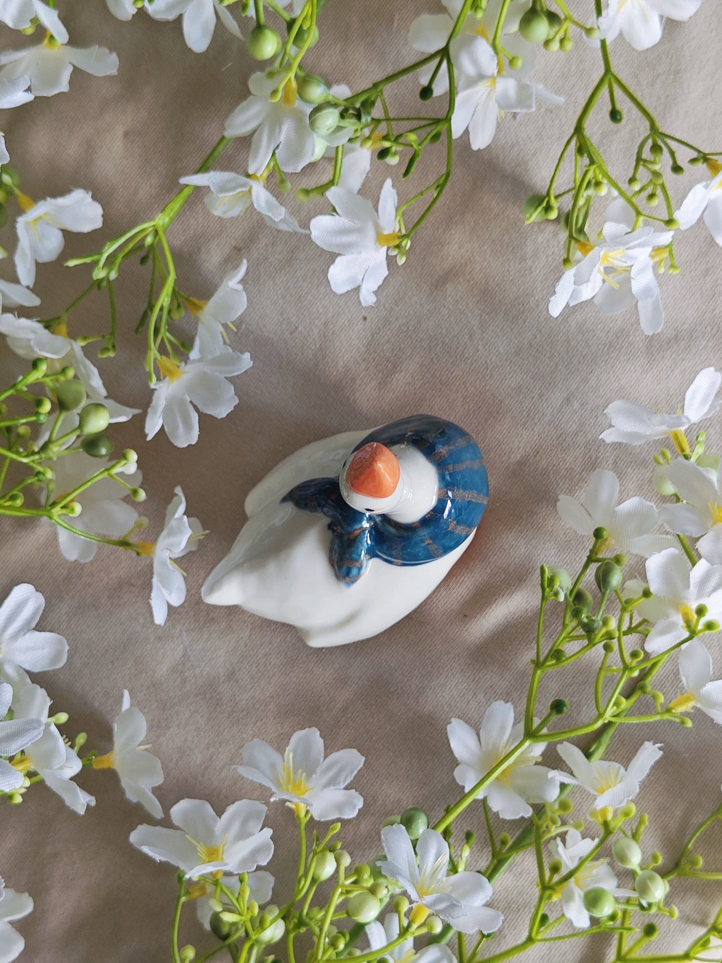 White Goose Ceramic Ring Holder