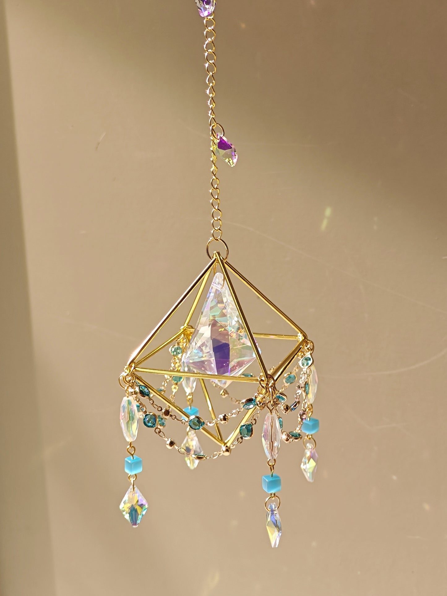 Cyan Amulet Sun Catcher