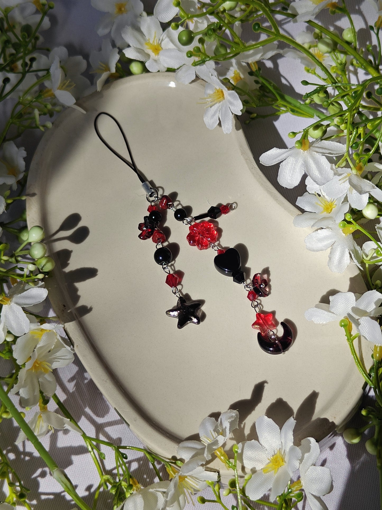 Black Moon Handmade Phone Charm