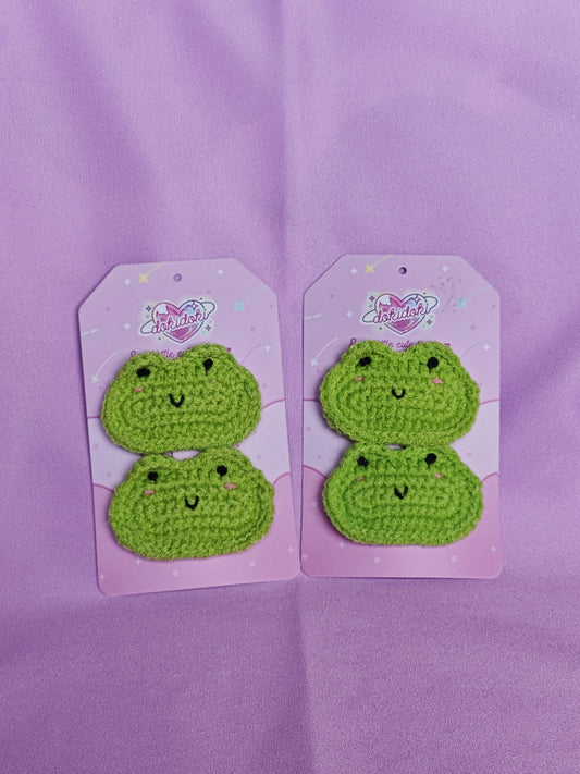 Froggy Crochet Hairpin Set