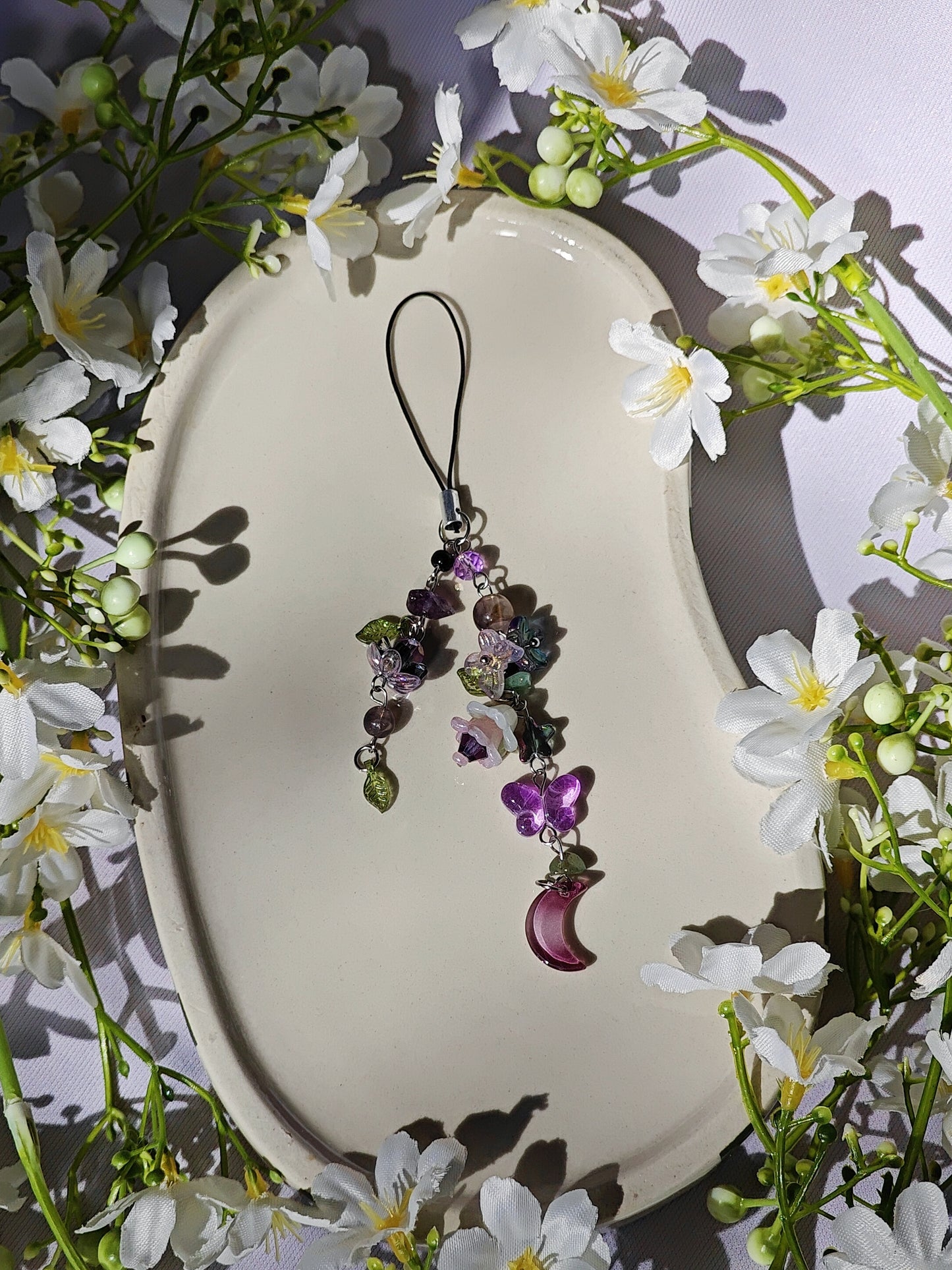 Autumn Moon Handmade Phone Charm