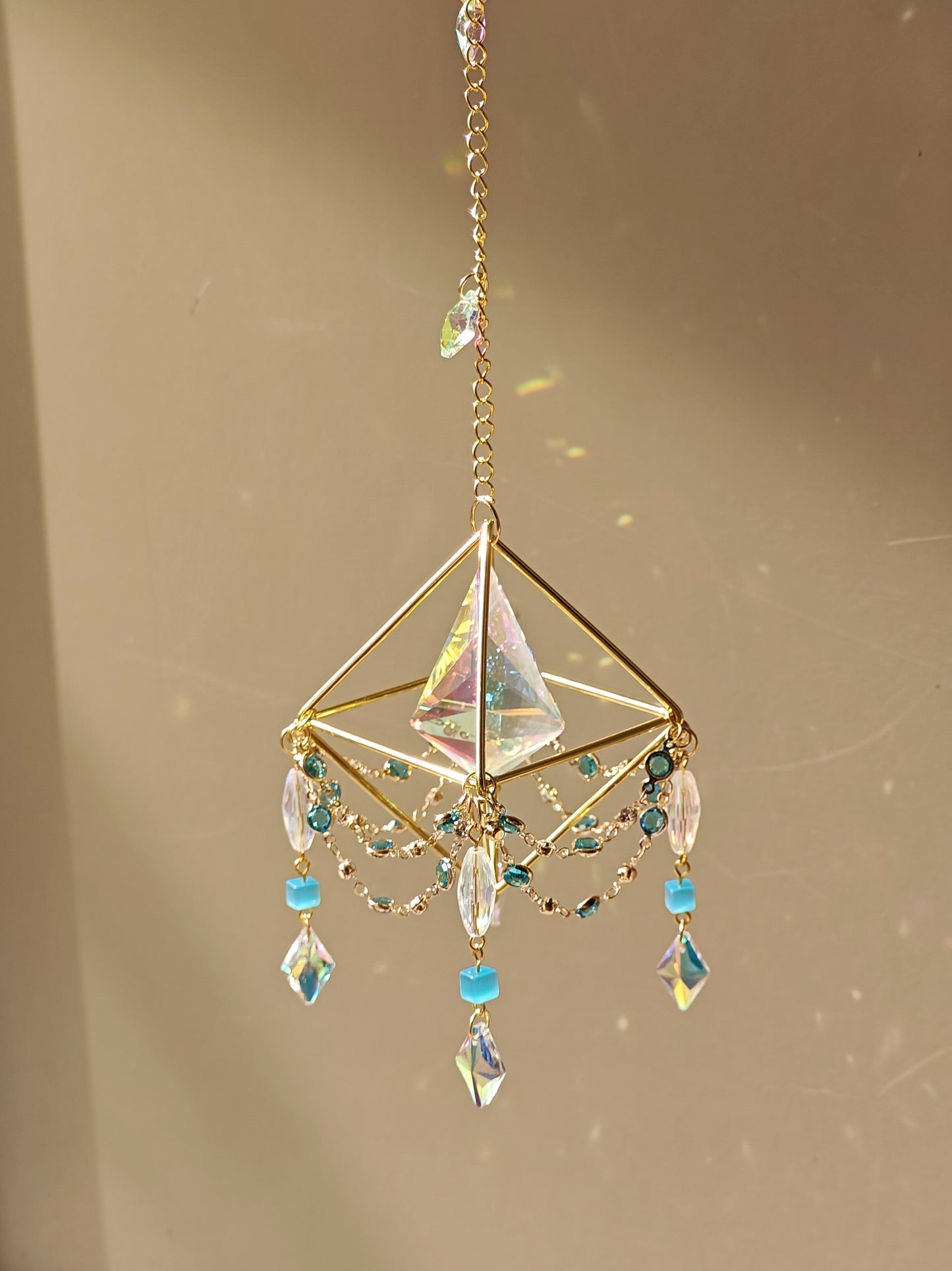 Cyan Amulet Sun Catcher
