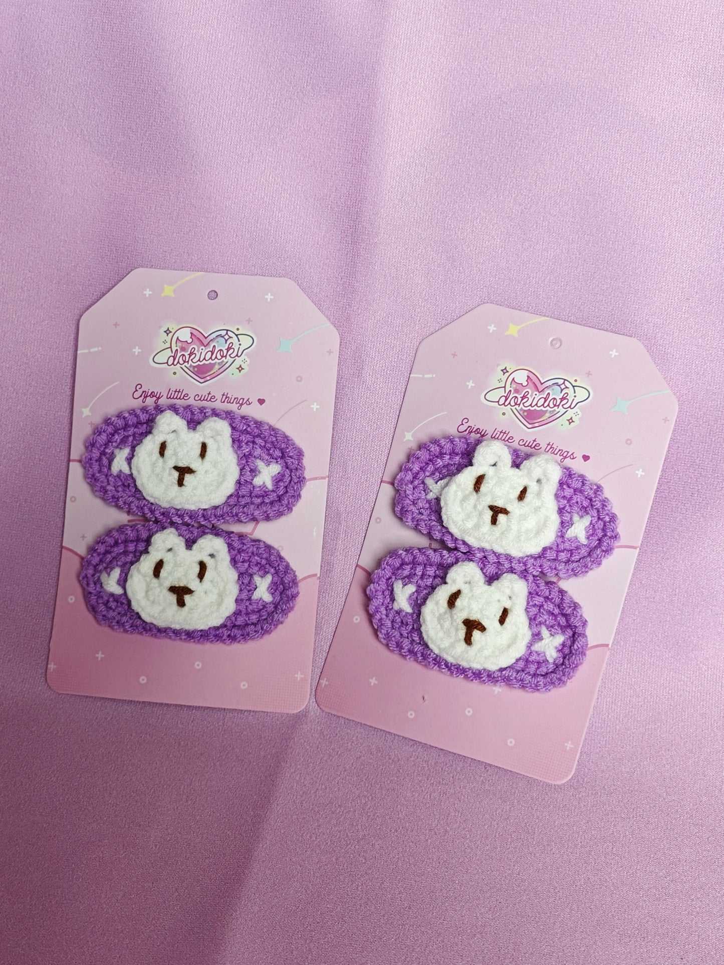 Bunny Crochet Hairpin Set