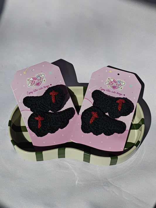 Devil Wings Crochet Hairpin Set