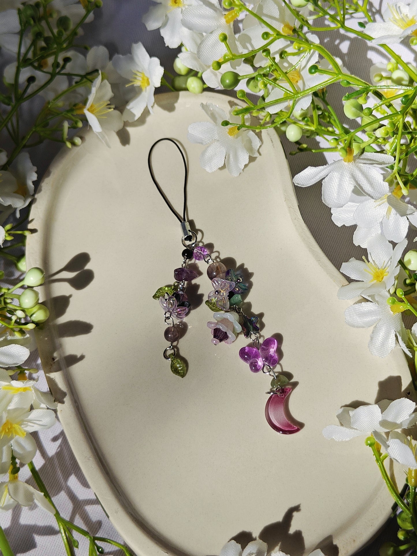Autumn Moon Handmade Phone Charm