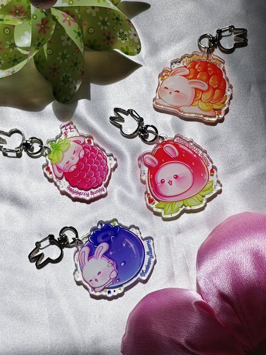 Berry Bunny Keychain