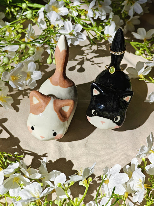 Kitty Ceramic Ring Holder