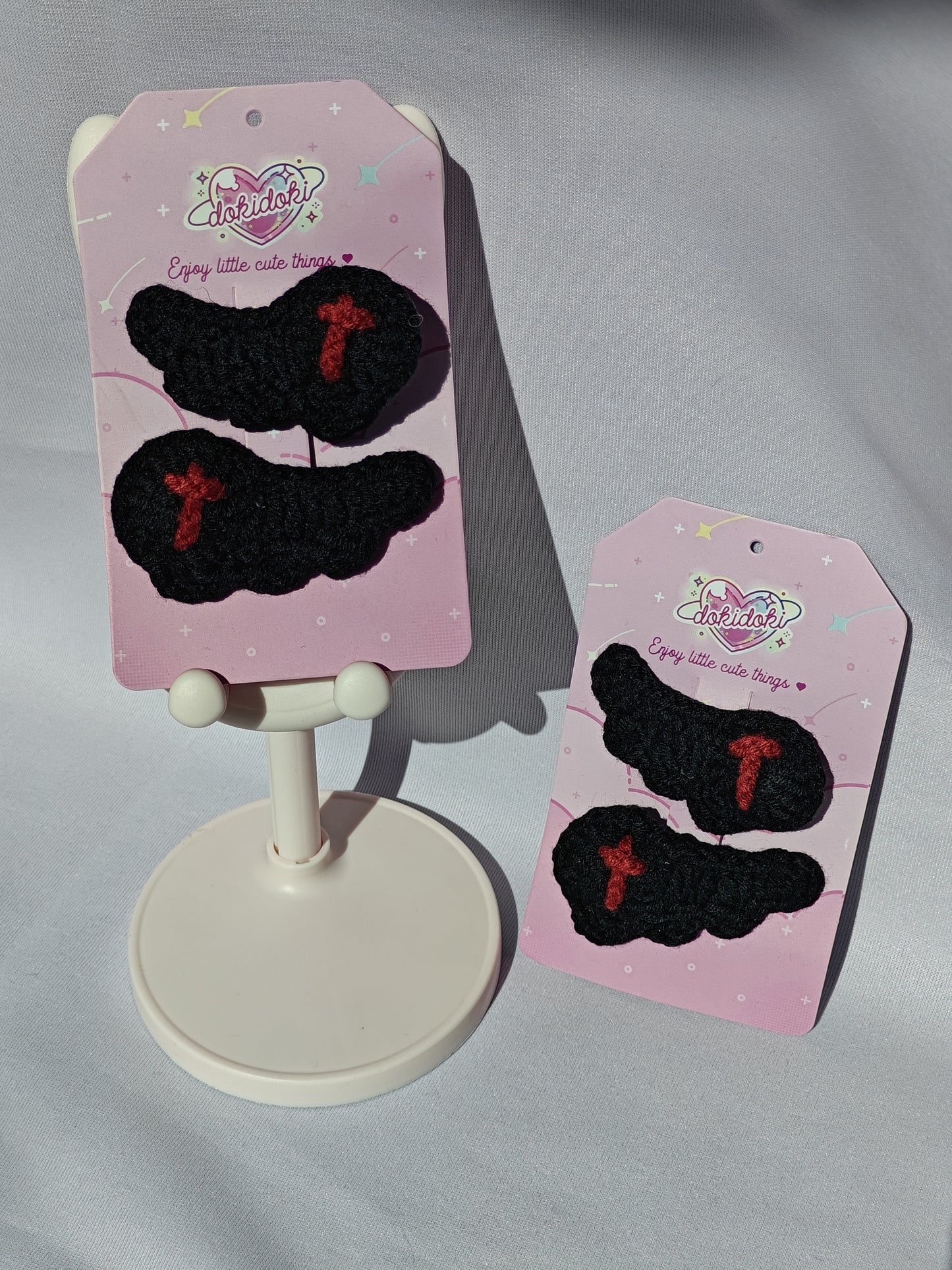 Devil Wings Crochet Hairpin Set