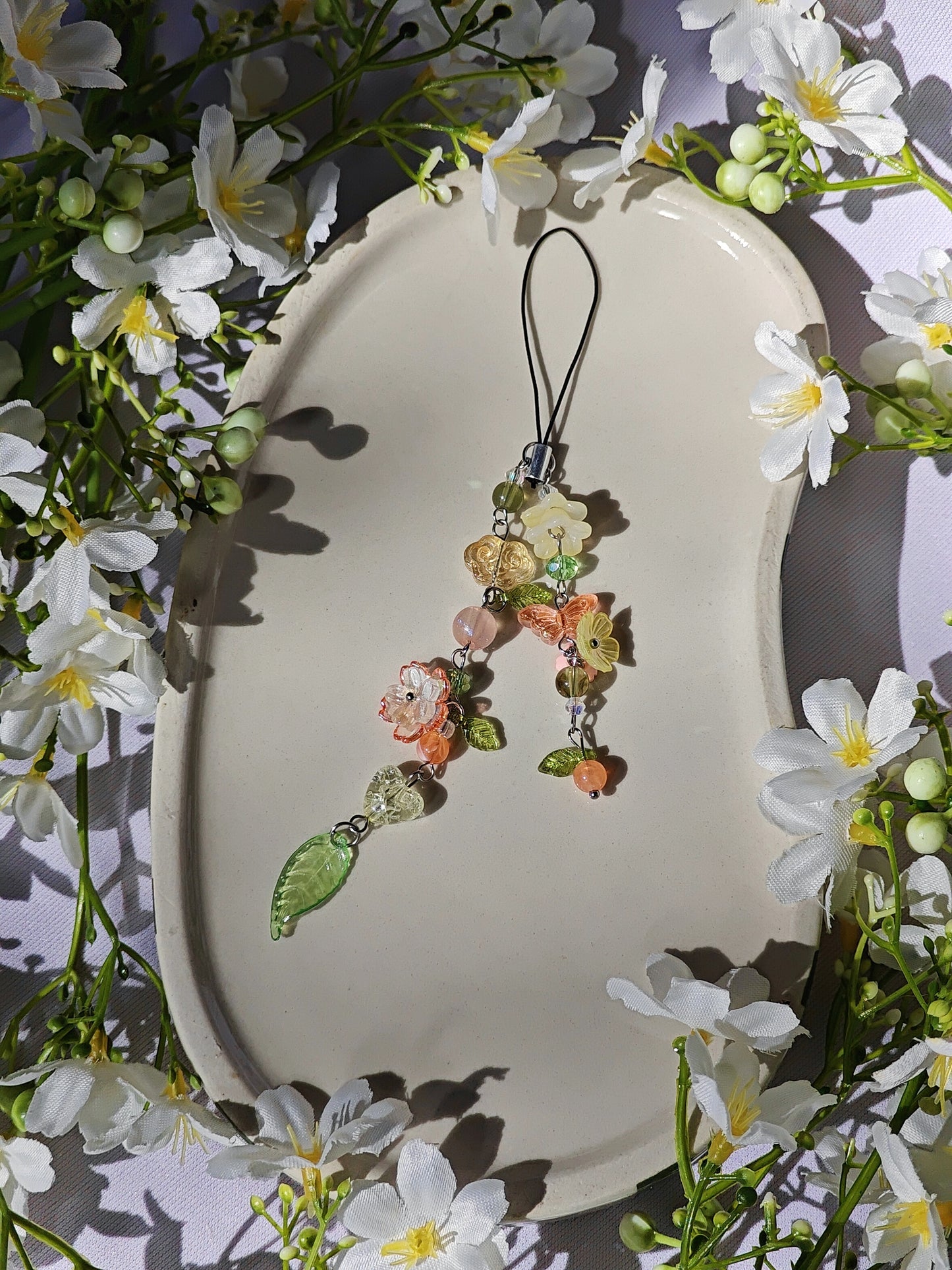 Orange Blossom Handmade Phone Charm