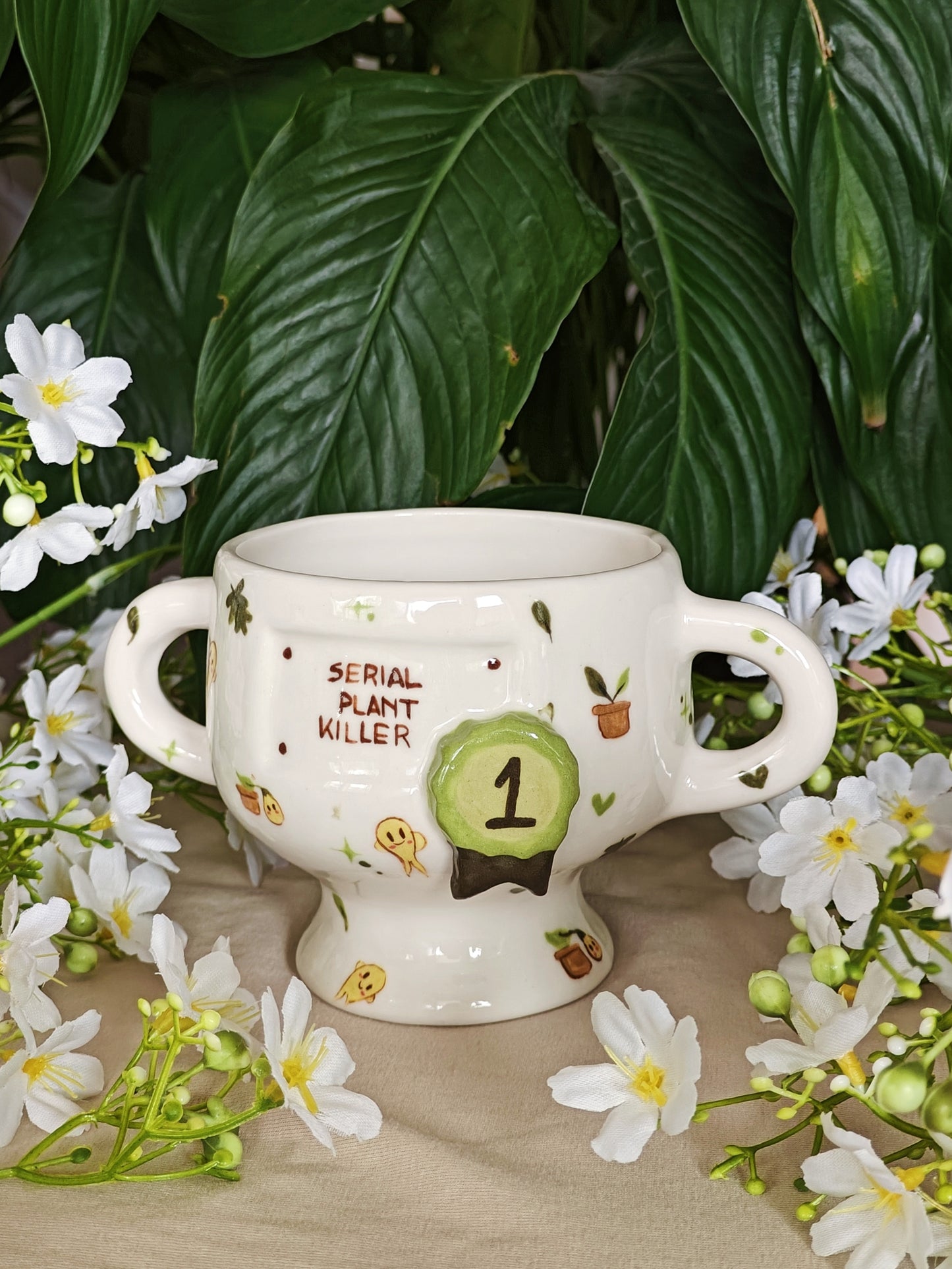 Serial Plant Killer Ceramic Trophy